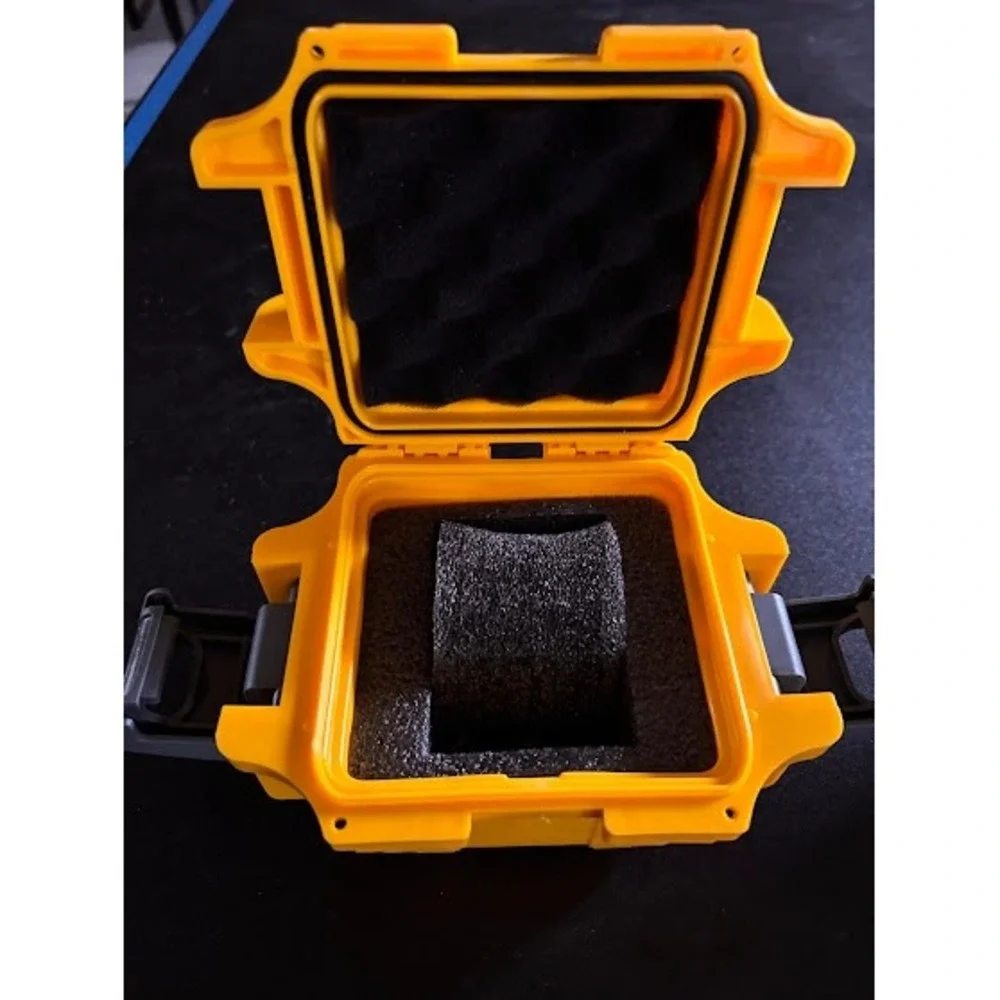 Invicta Yellow Impact Resistant Single Watch Travel‎ Case Storage Box Dual Latch
